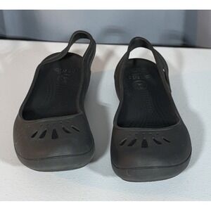 Crocs Kadee Sling Back Flats Womens Size 8 Black‎ Ballet Flat Shoe